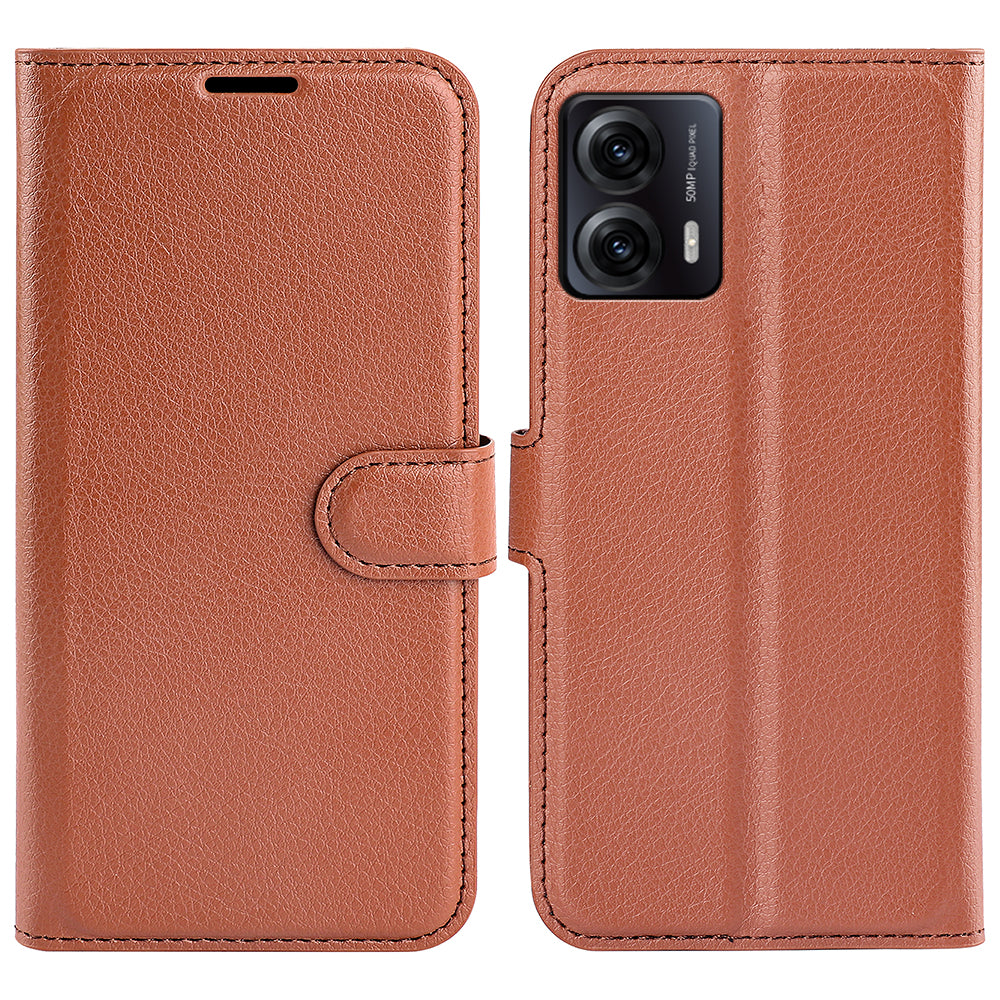 For Motorola Moto G53 5G Phone Protective Cover Litchi Texture PU Leather Flip Stand Wallet Case For Motorola Moto G53 5G Phone Protective Cover Litchi Texture PU Leather Flip Stand Wallet Case